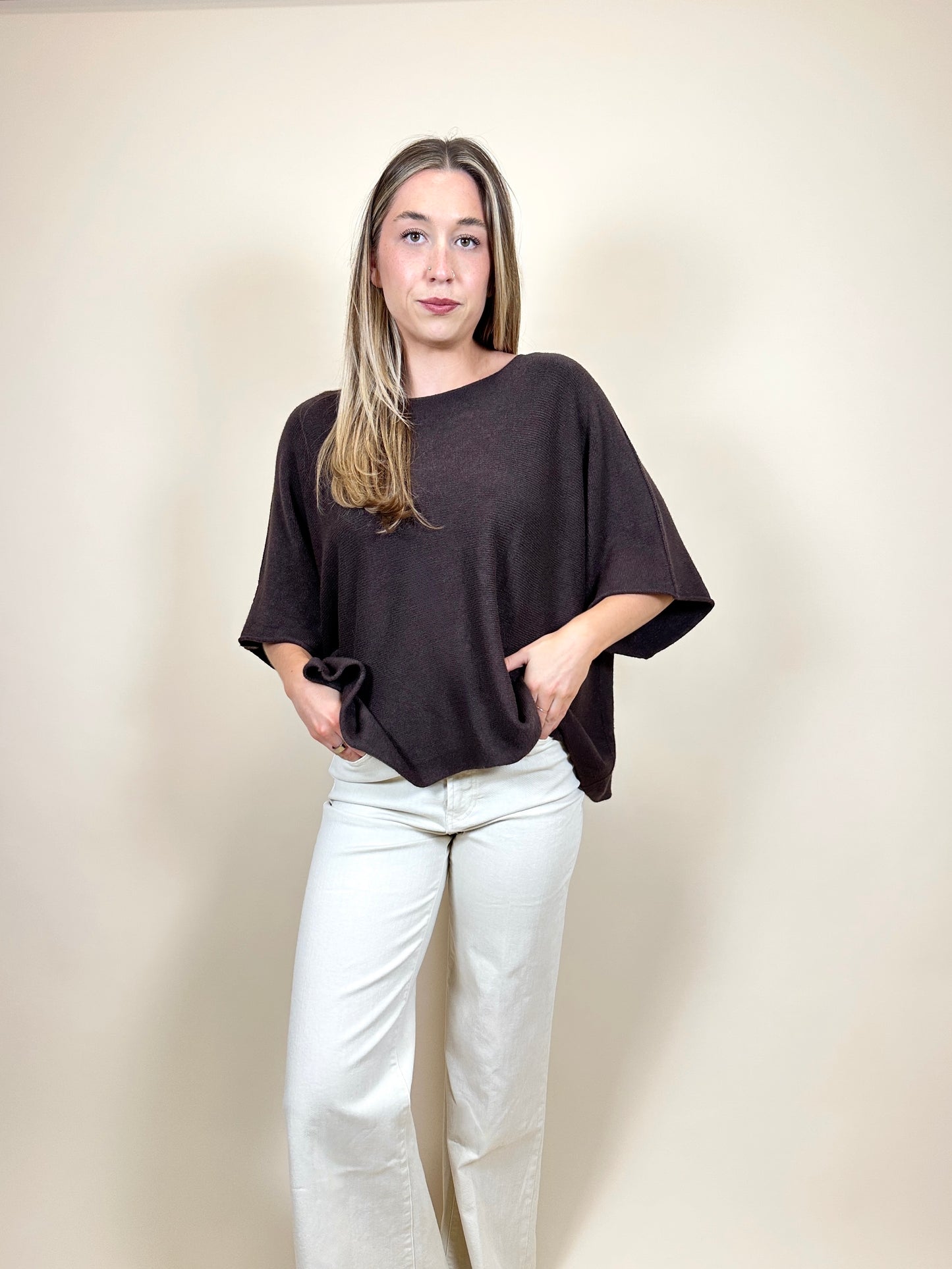 Batwing Sweater Chocolate Brown