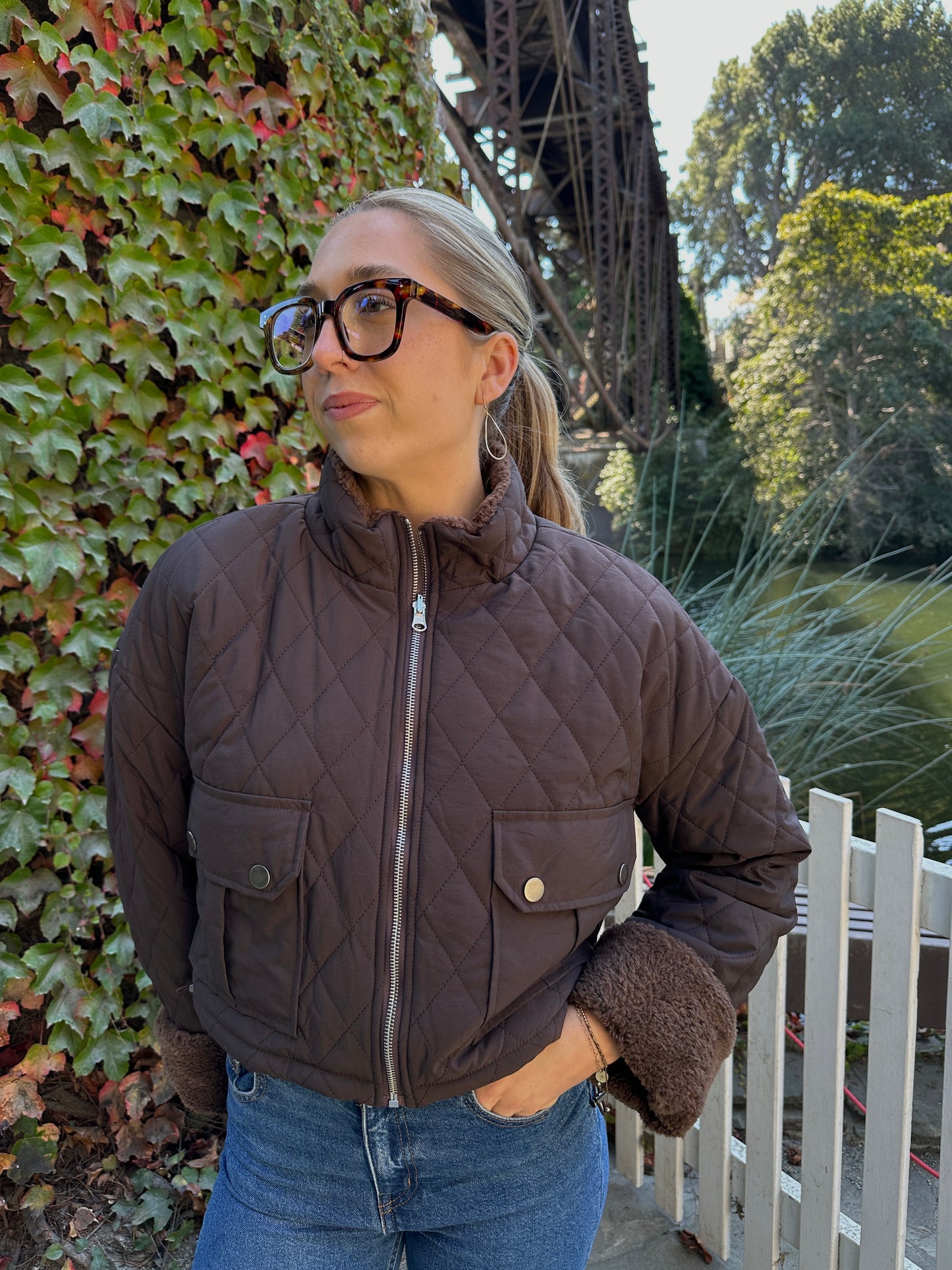 RACHEL REVERSIBLE JACKET BROWN