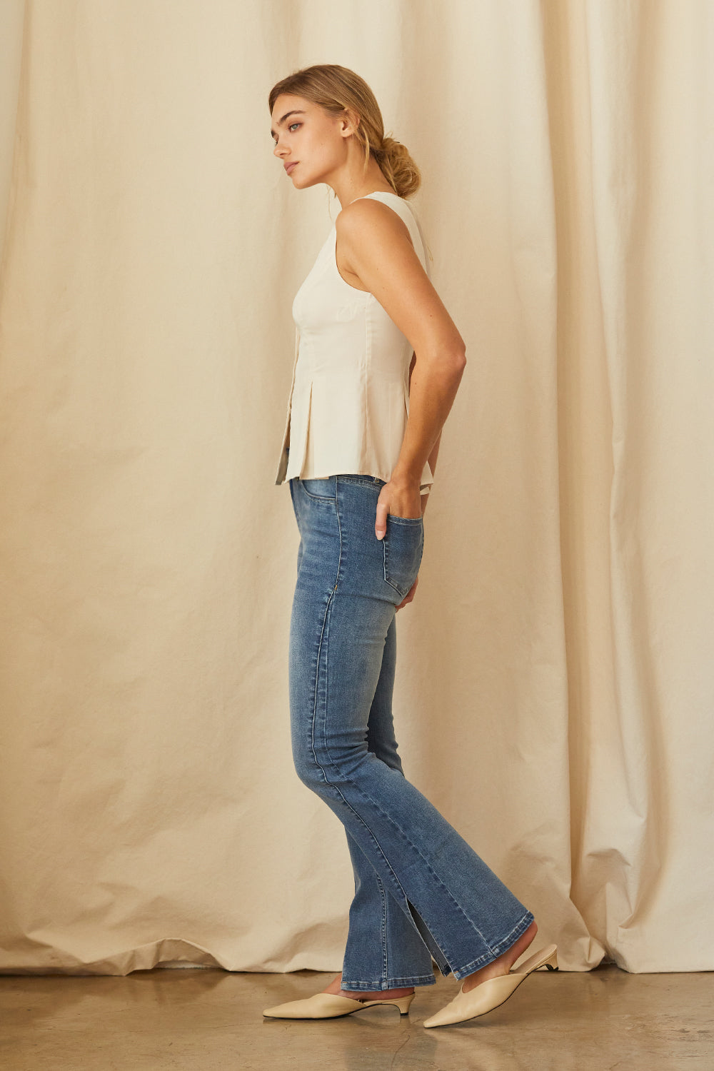 Penny Pleated Vest | Jules Street Boutique