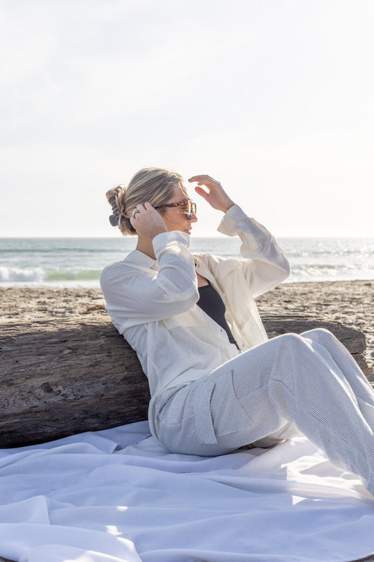 Cleo Pinstripe Pants | Jules Street Boutique