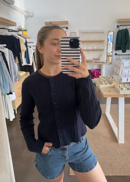 CLAIRE CABLE KNIT CARDIGAN | Jules Street Boutique