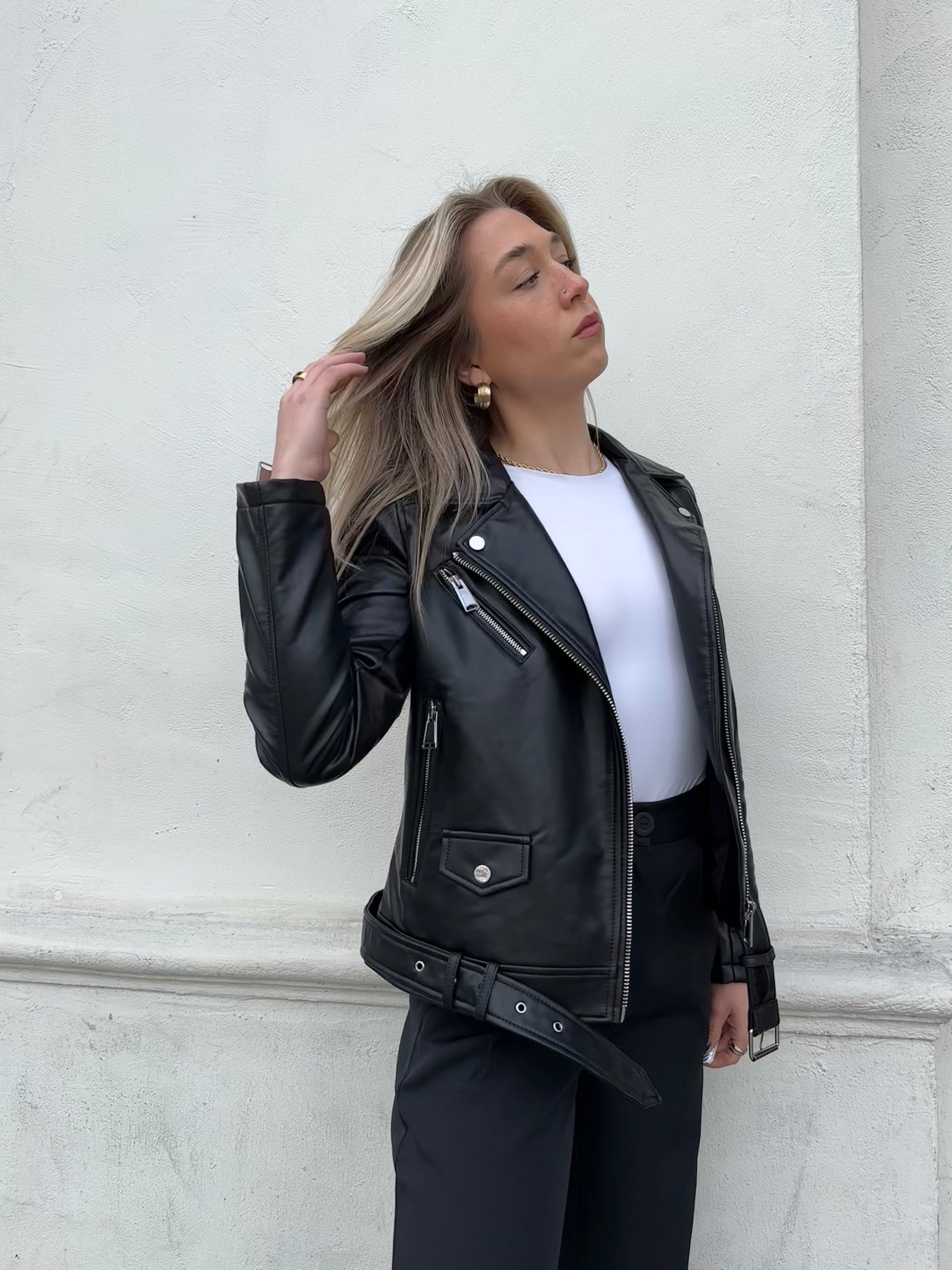 Mel Biker Jacket Black | Jules Street Boutique
