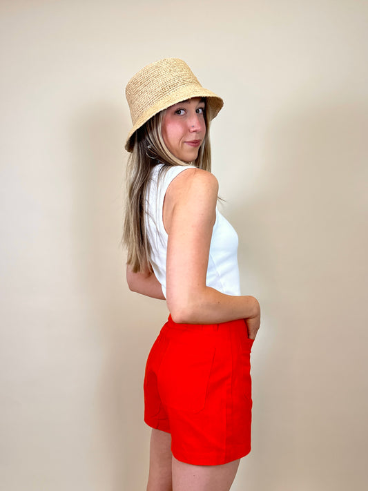 Raffia Bucket Hat