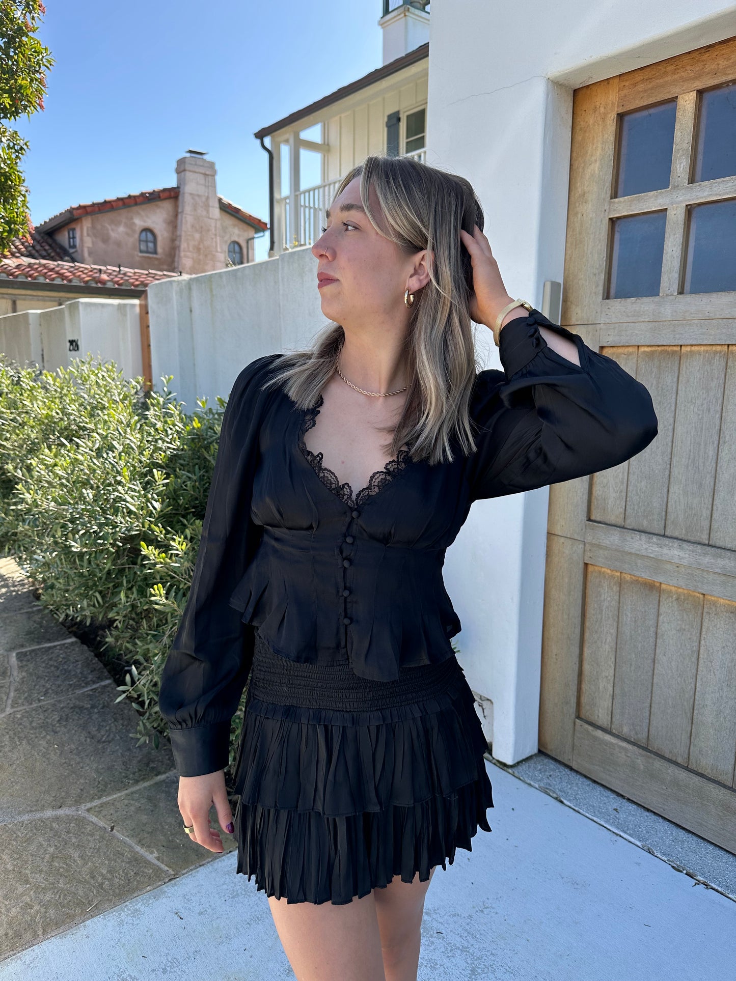 Florence Blouse Black | Jules Street Boutique