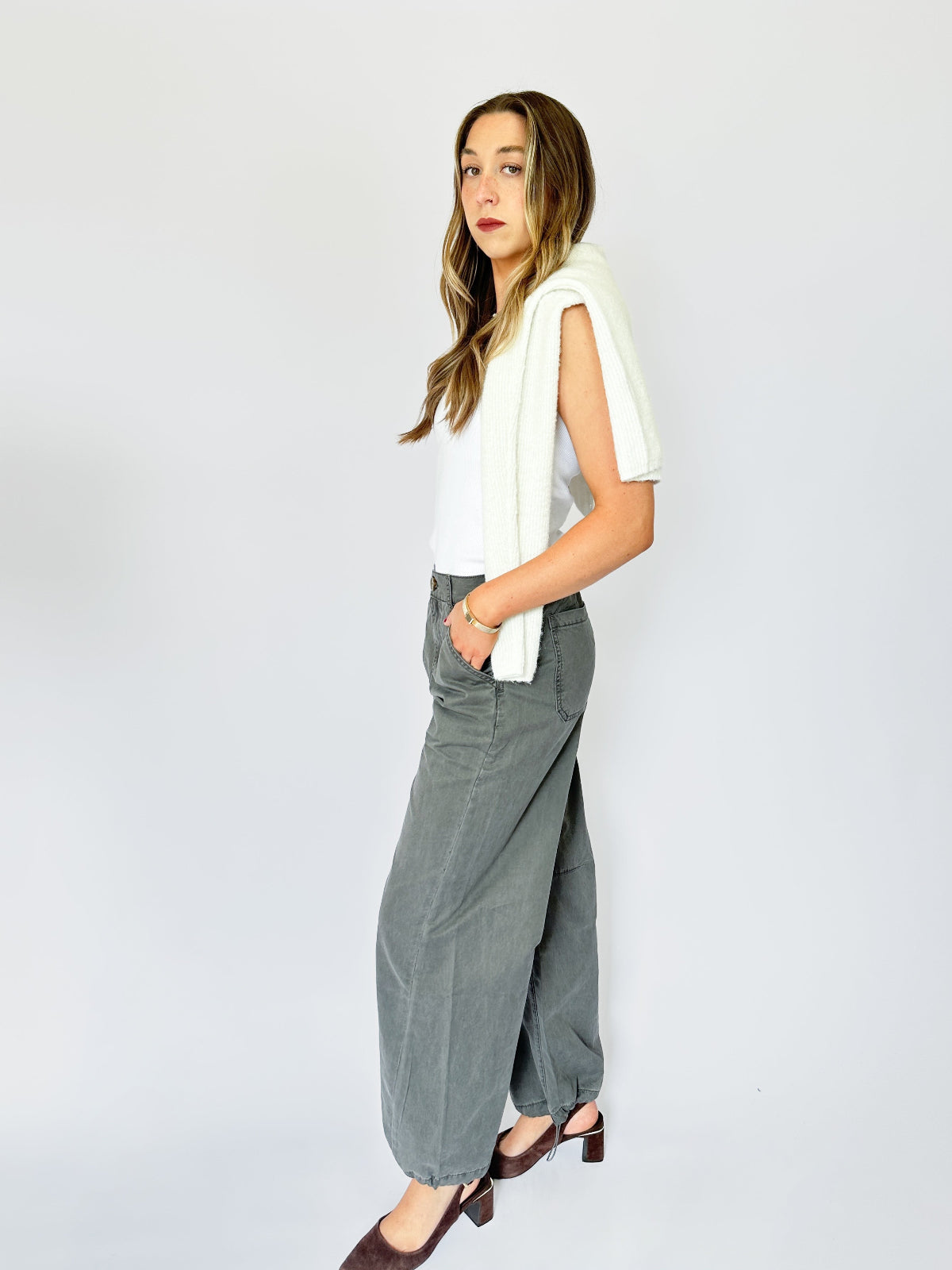Alyssa Cargo Pant Grey