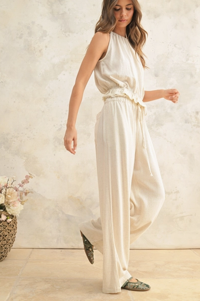 MILO LINEN HALTER TOP