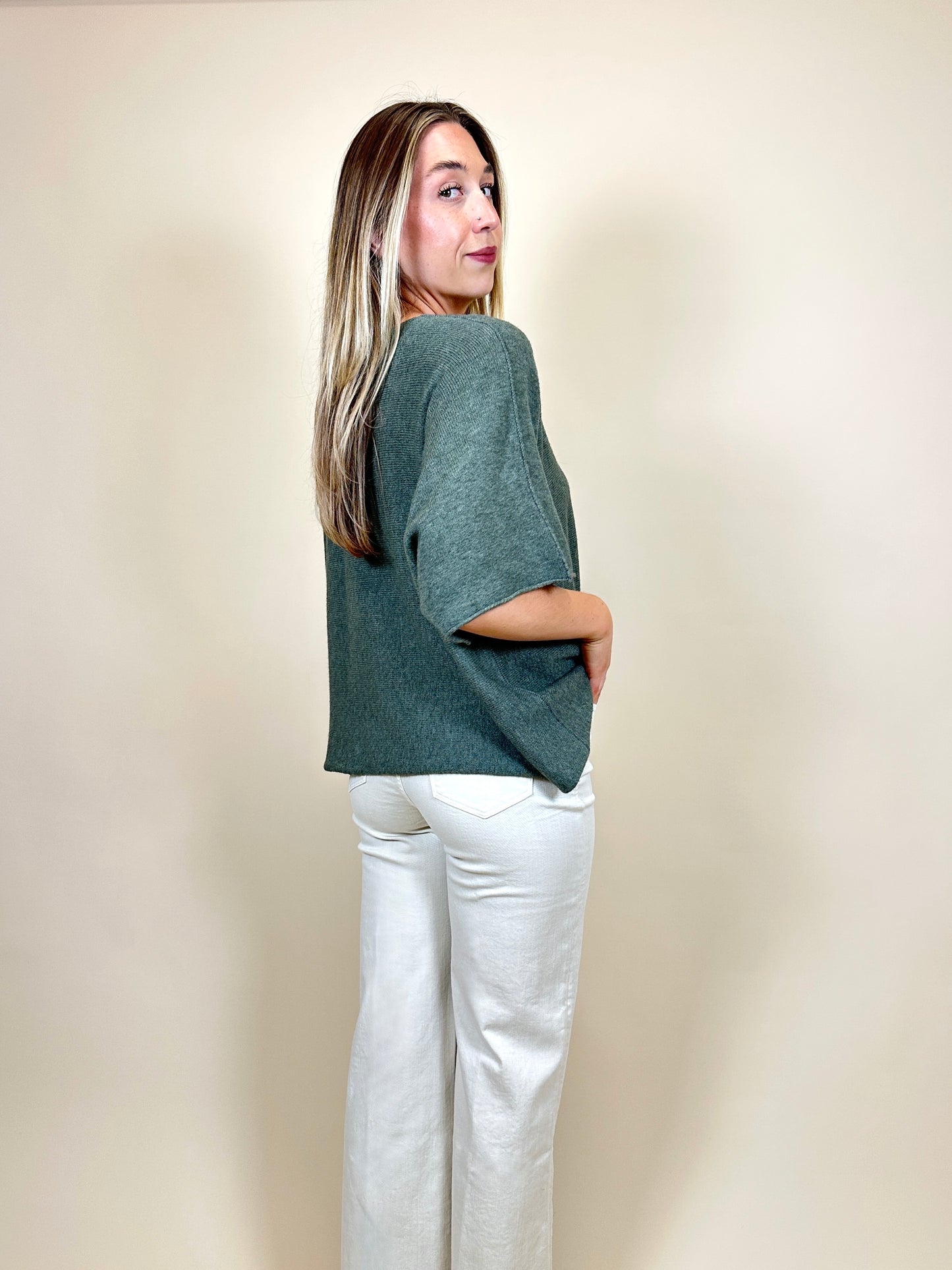 Batwing Sweater Army Green
