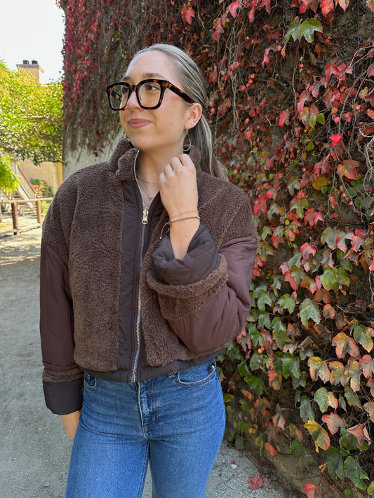 RACHEL REVERSIBLE JACKET BROWN