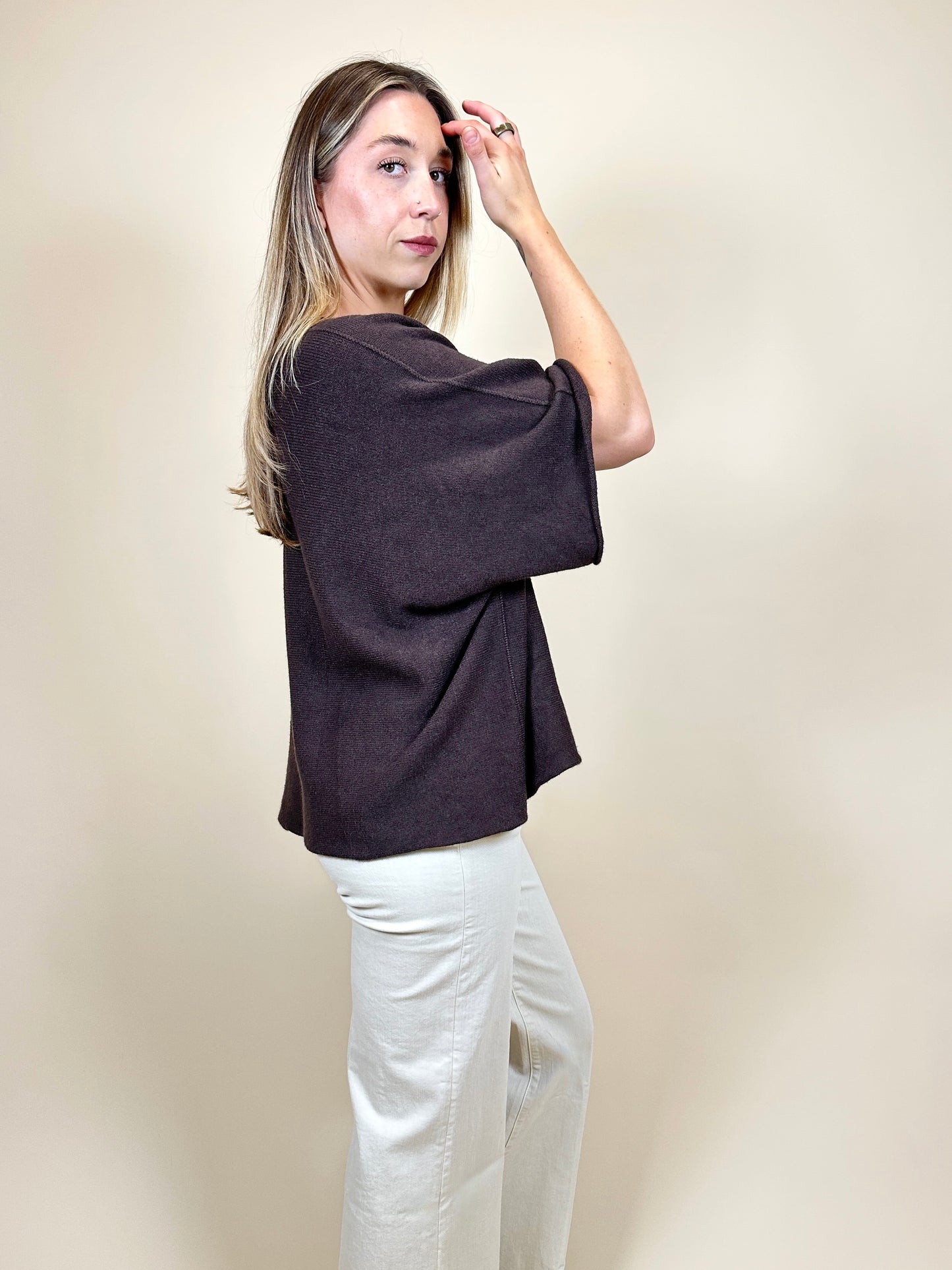 Batwing Sweater Chocolate Brown