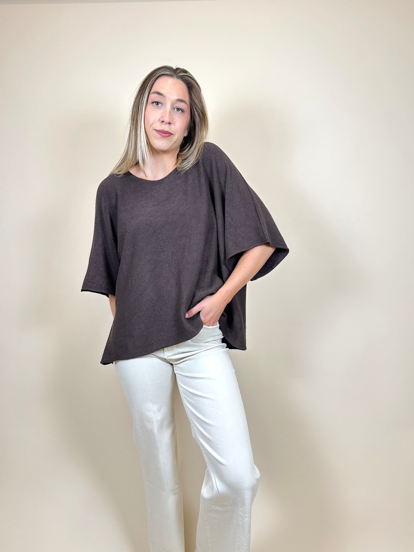 Batwing Sweater Chocolate Brown