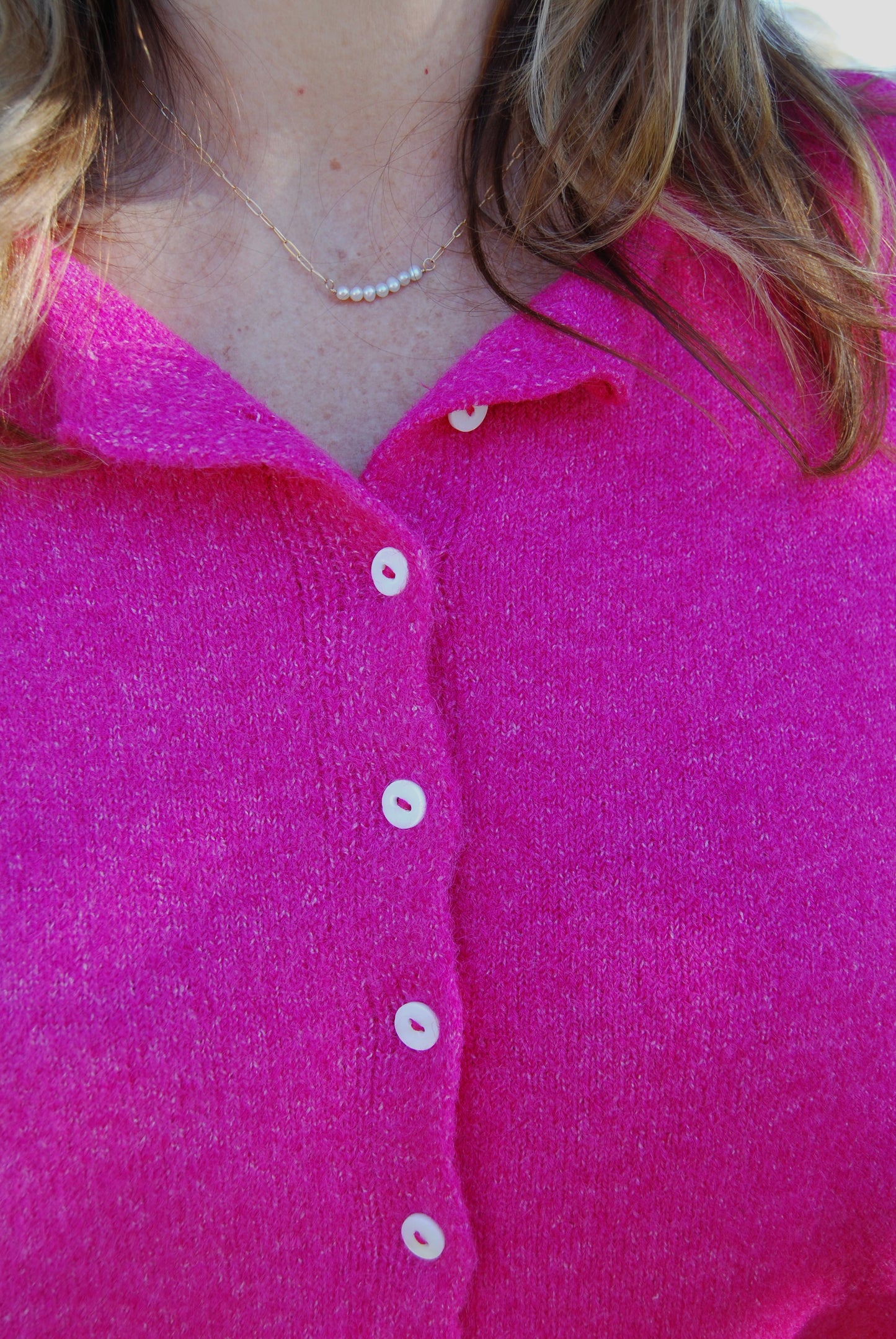 CLASSIC LIGHTWEIGHT CARDIGAN FUCHSIA