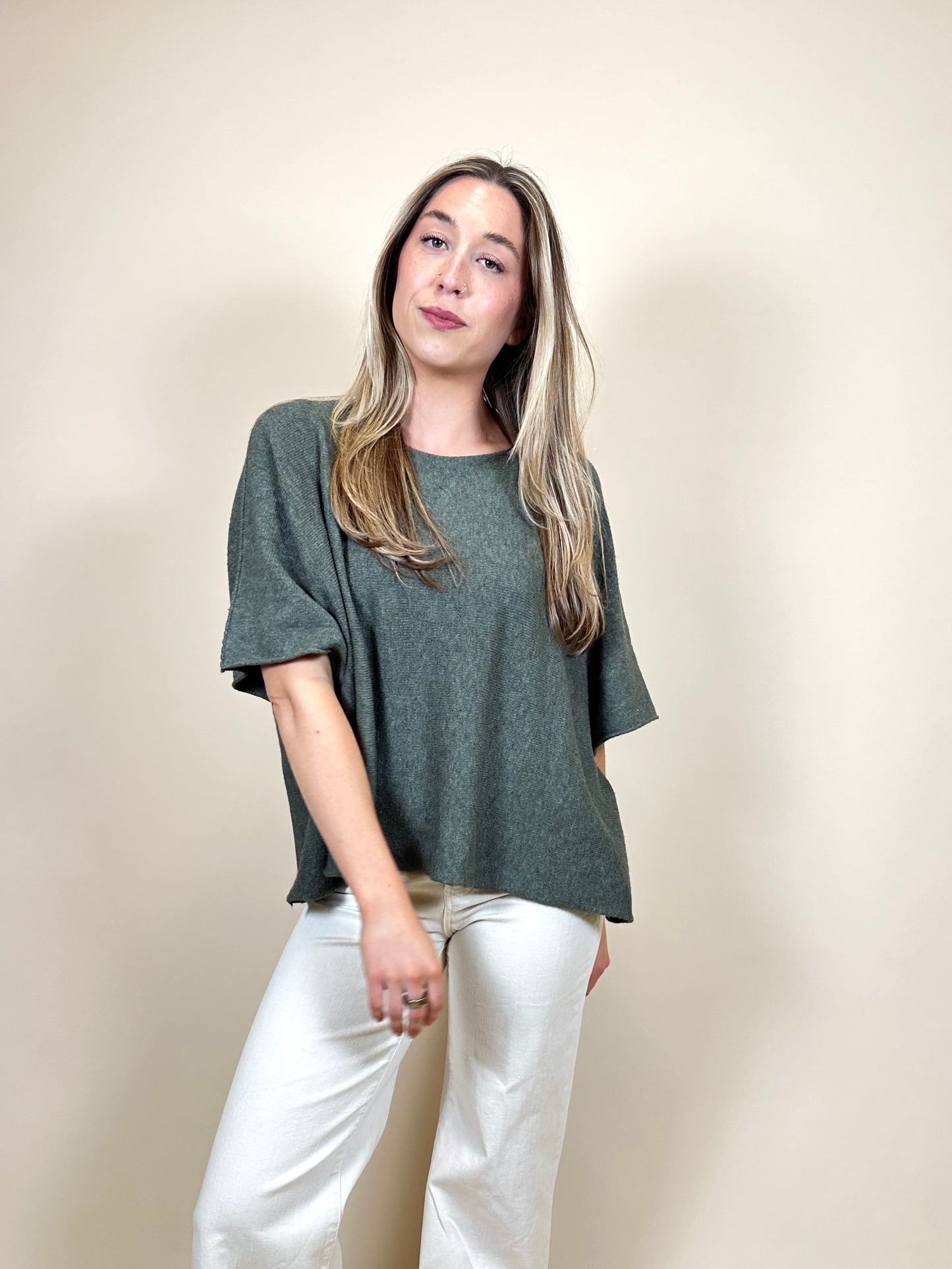 Batwing Sweater Army Green