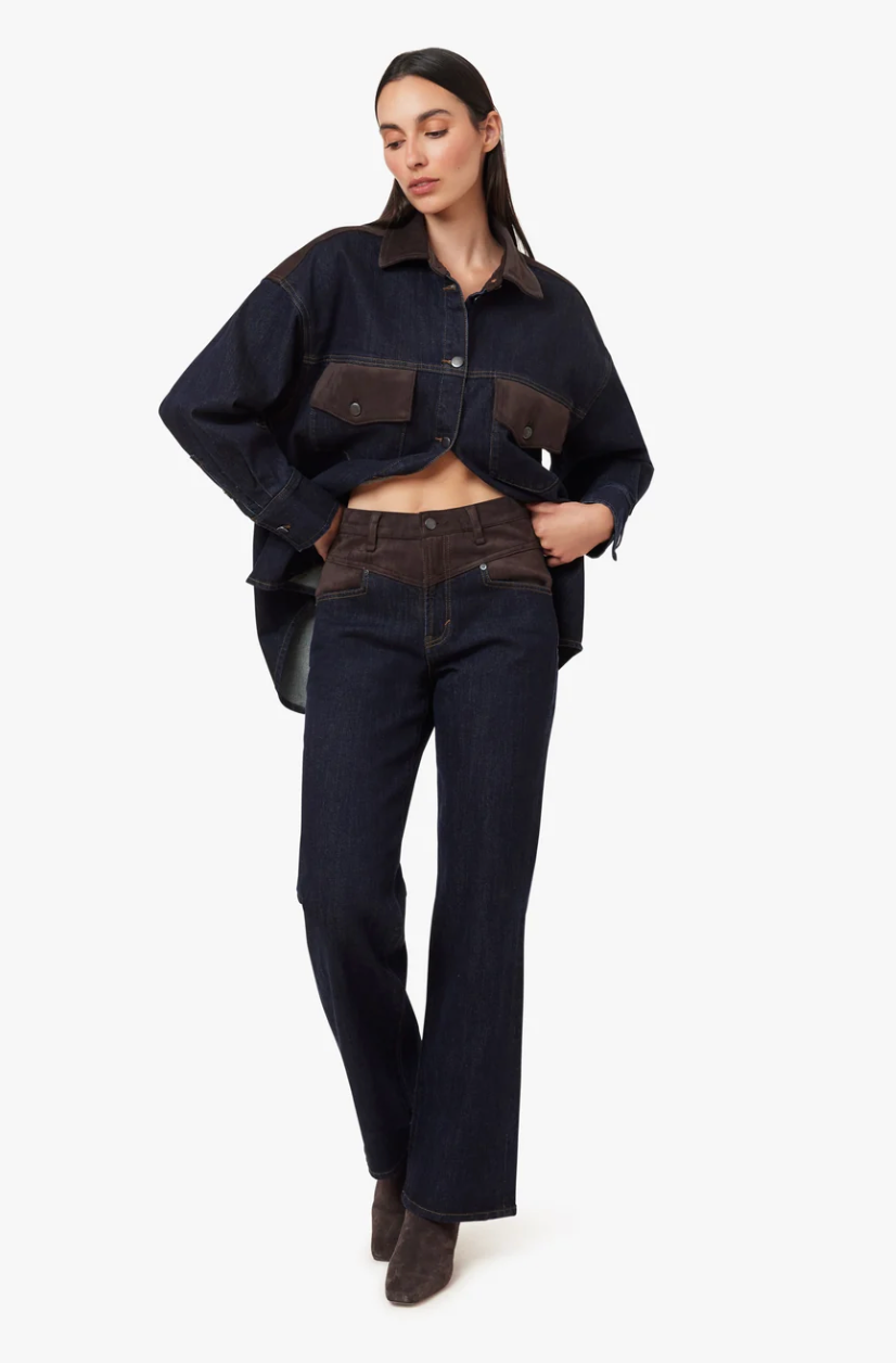 Blaine Suede Mix Denim
