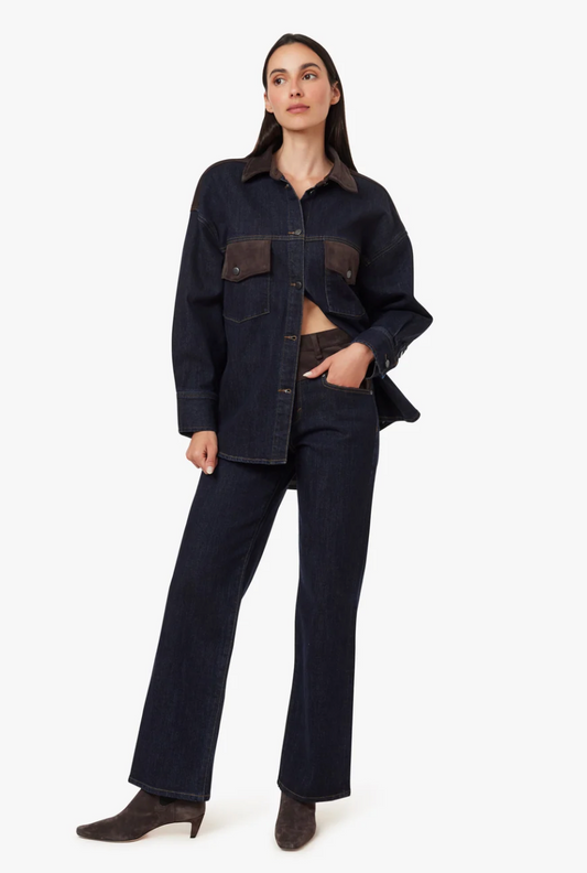 Blaine Suede Mix Denim