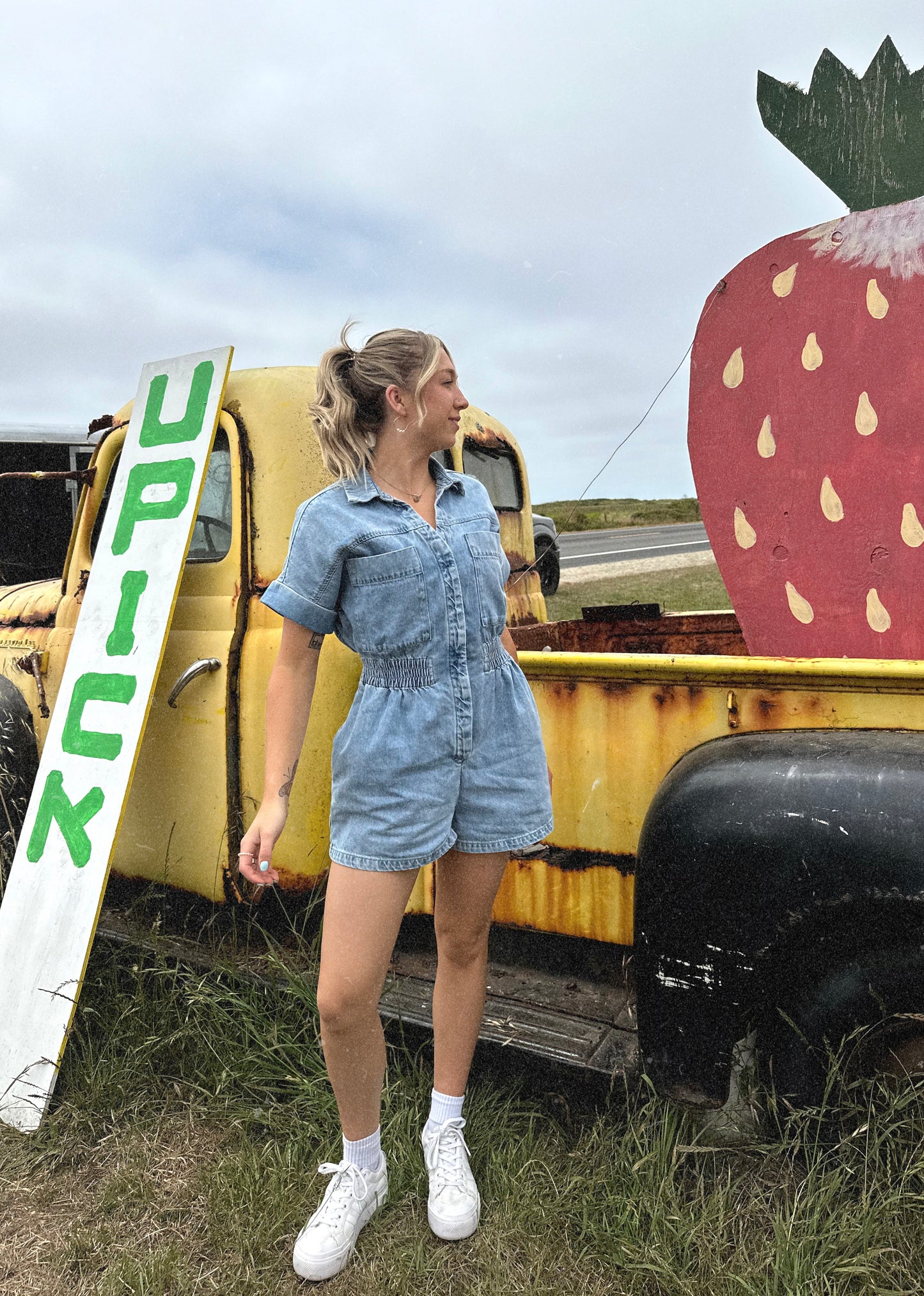 BILLIE DENIM ROMPER