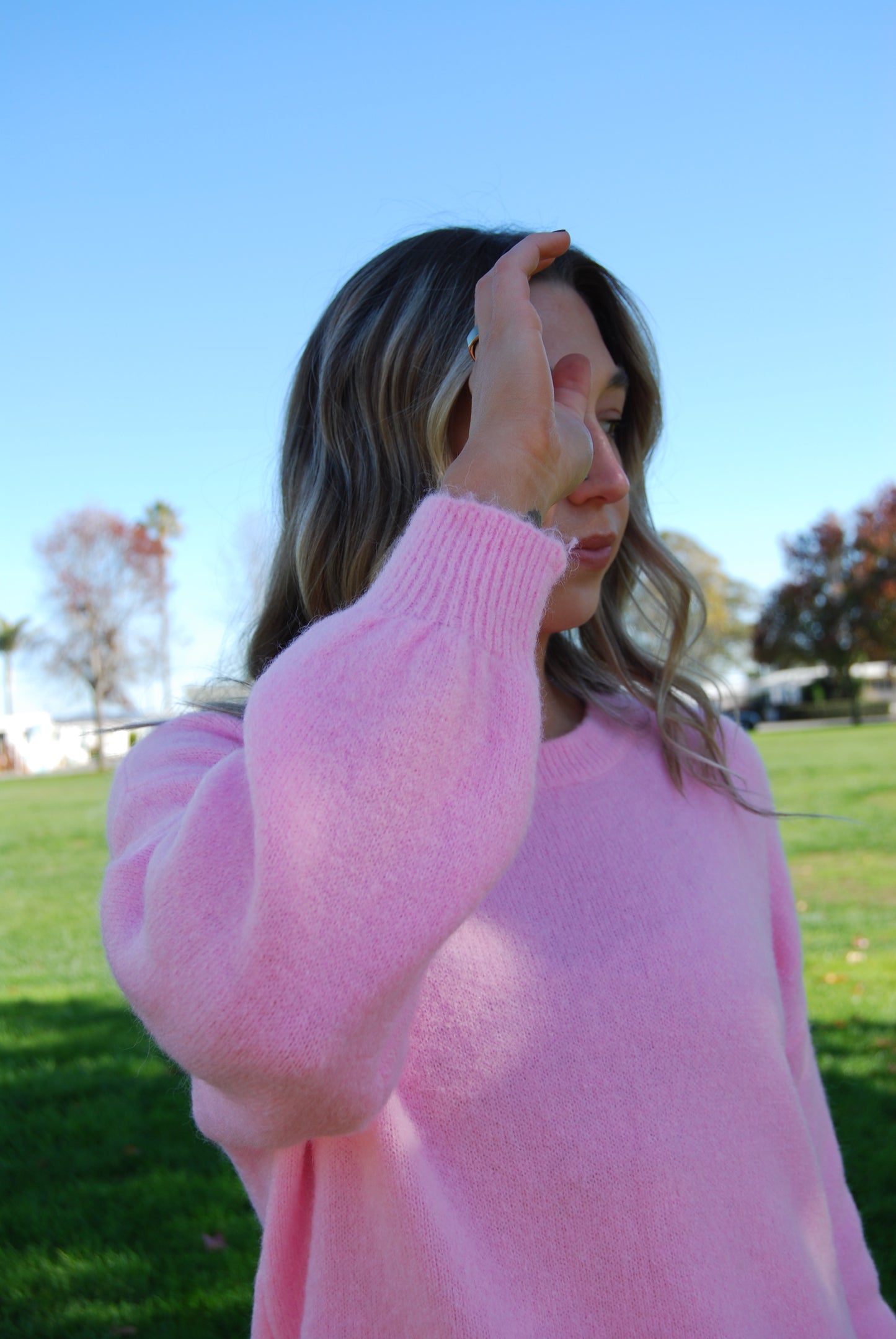 PRETTY IN PINK SWEATER