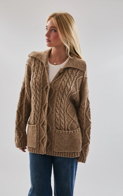 CABLE KNIT CARDIGAN | Jules Street Boutique
