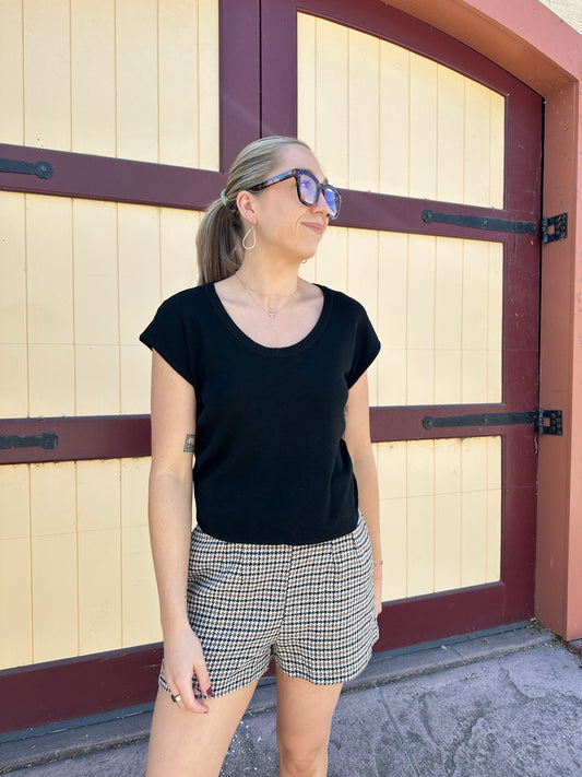 CAP SLEEVE LOOSE FIT TOP | Jules Street Boutique