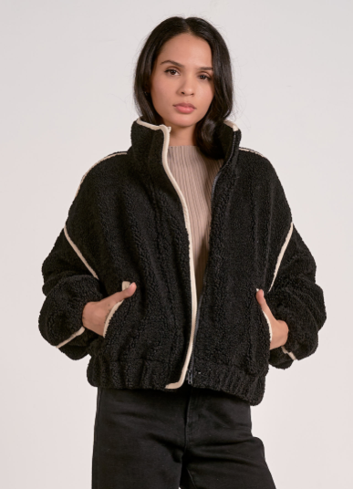 CARINA CONTRAST JACKET BLACK