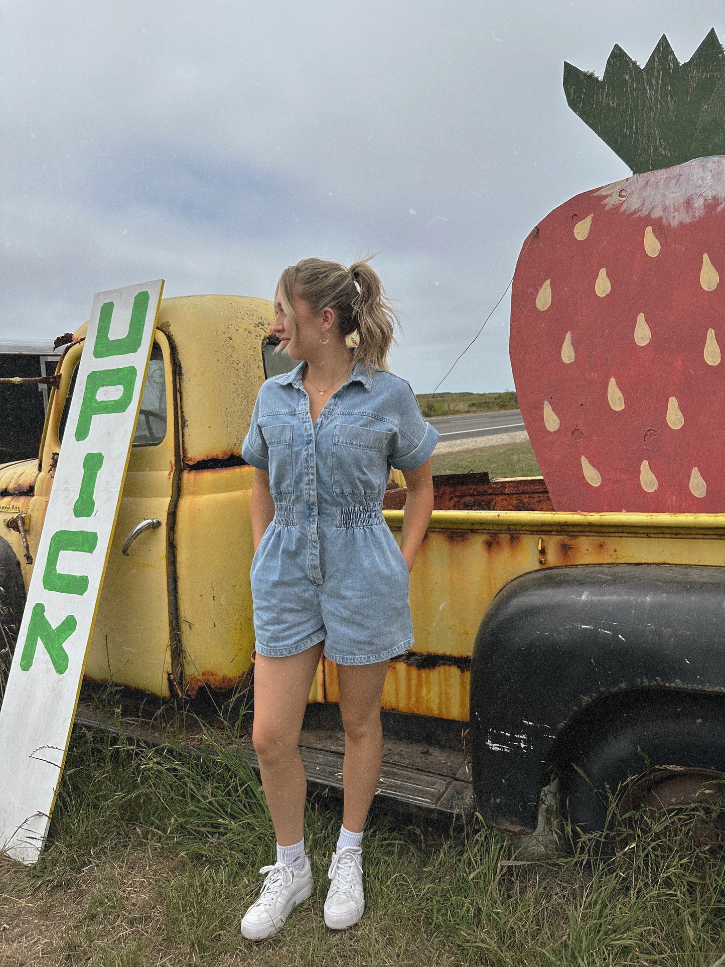 BILLIE DENIM ROMPER