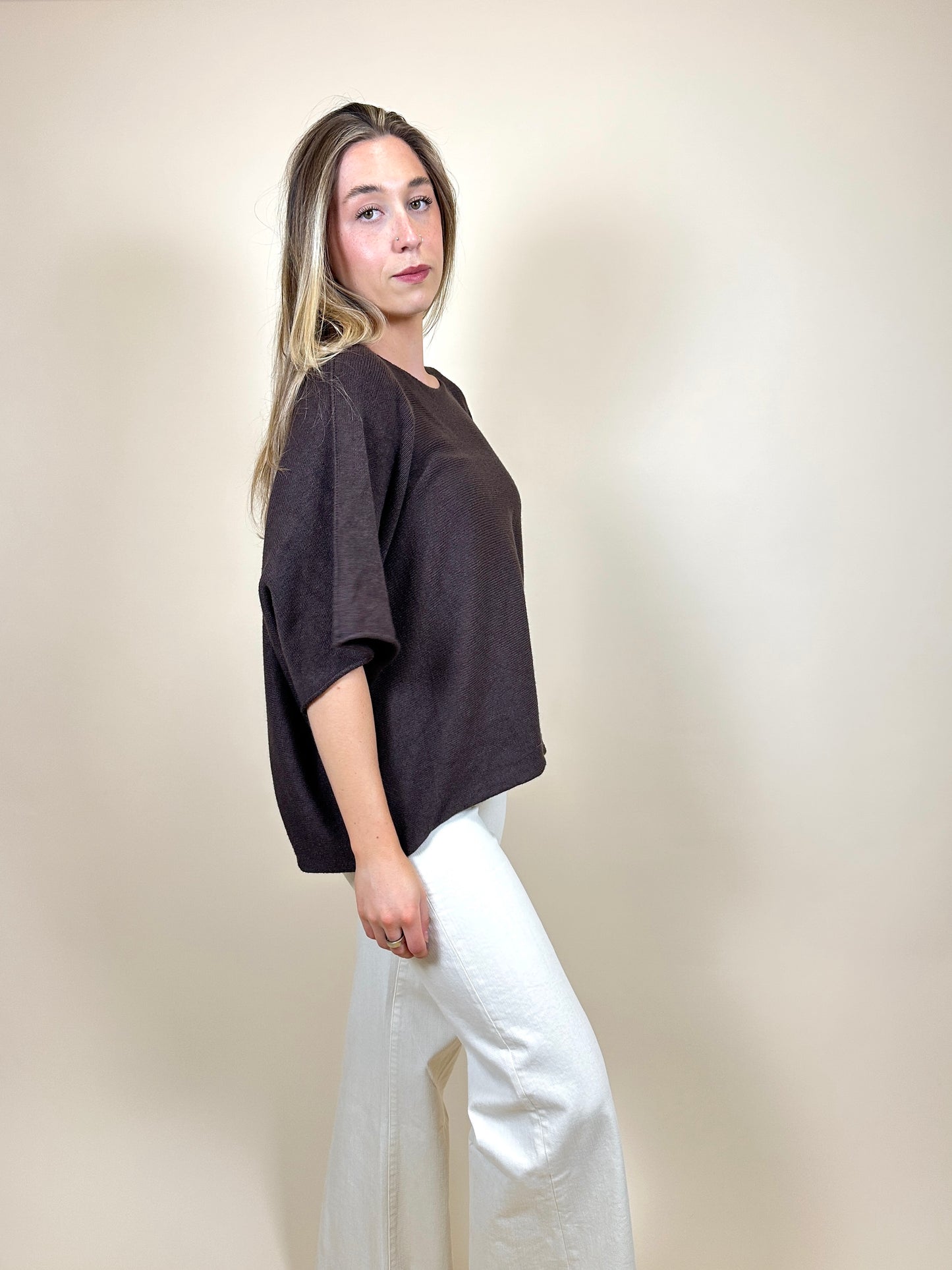 Batwing Sweater Chocolate Brown