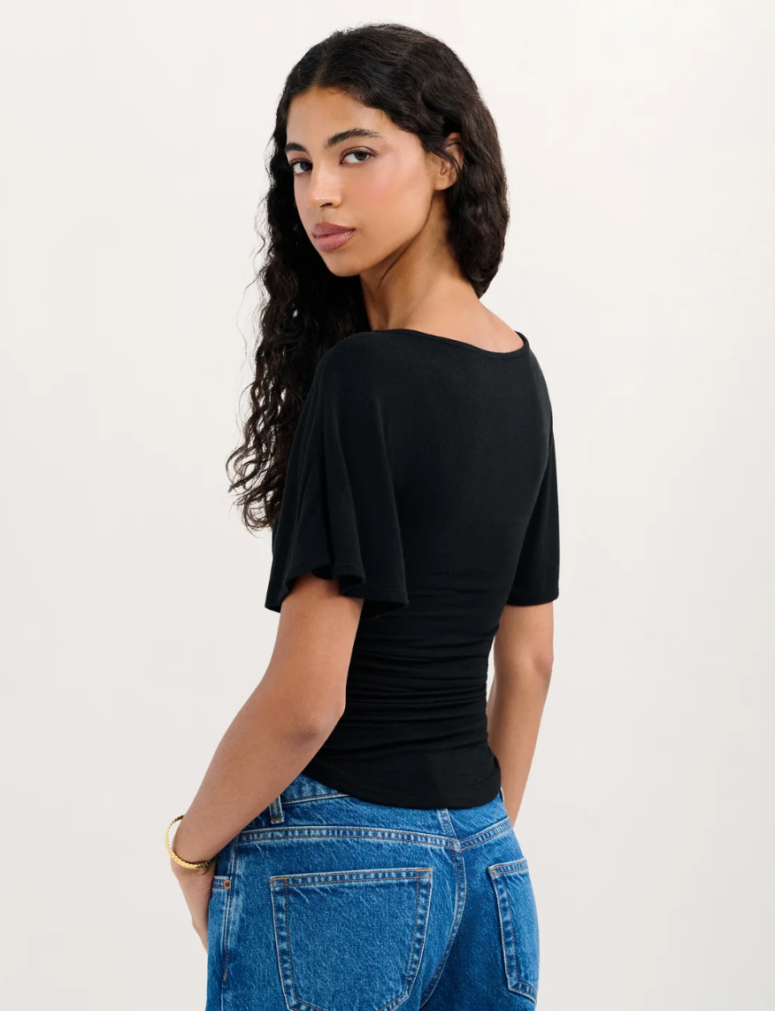 Classique Black Batwing Top