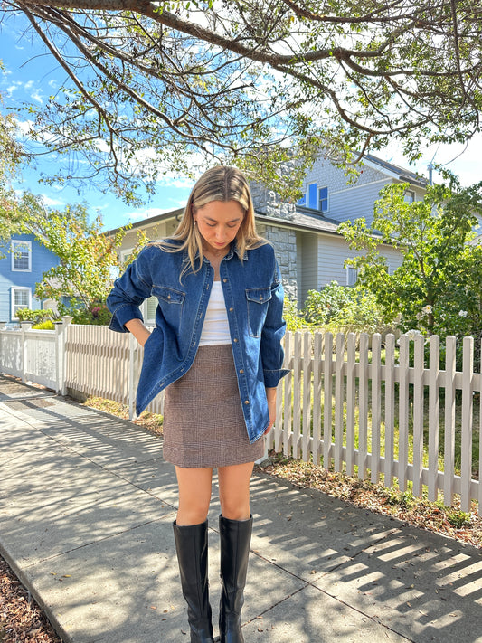 DENA DENIM SHACKET | Jules Street Boutique
