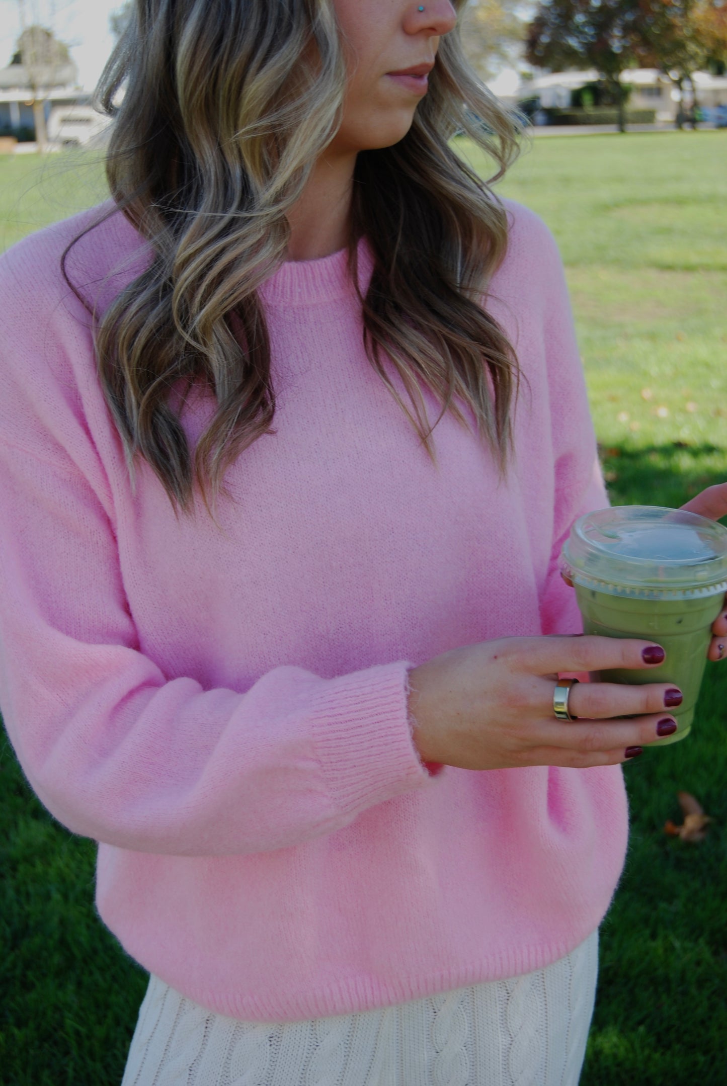 PRETTY IN PINK SWEATER