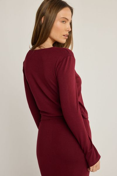 ELISE CARDIGAN BURGUNDY | Jules Street Boutique