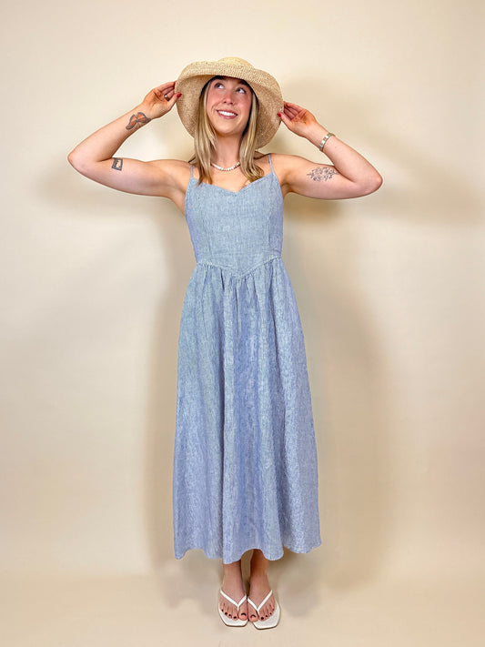 Penelope Striped Midi Dress