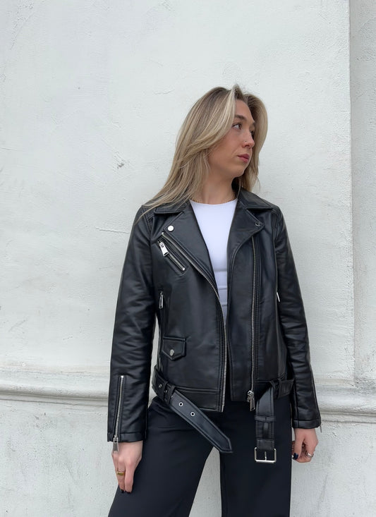 Mel Biker Jacket Black | Jules Street Boutique