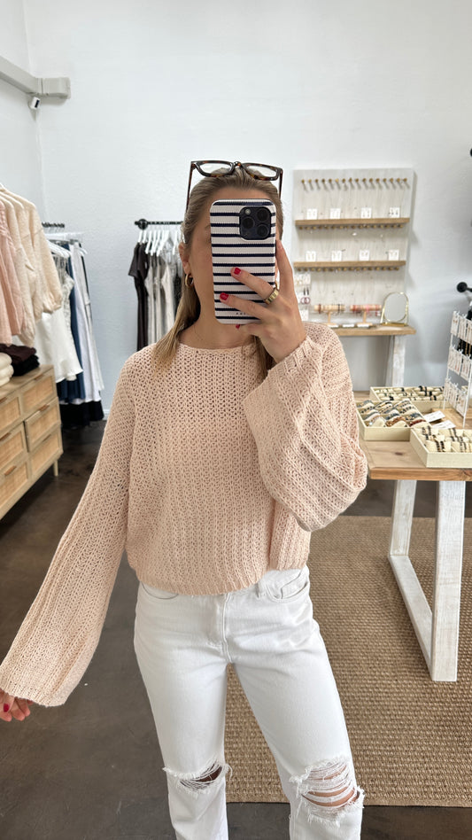 PETAL PINK SWEATER | Jules Street Boutique
