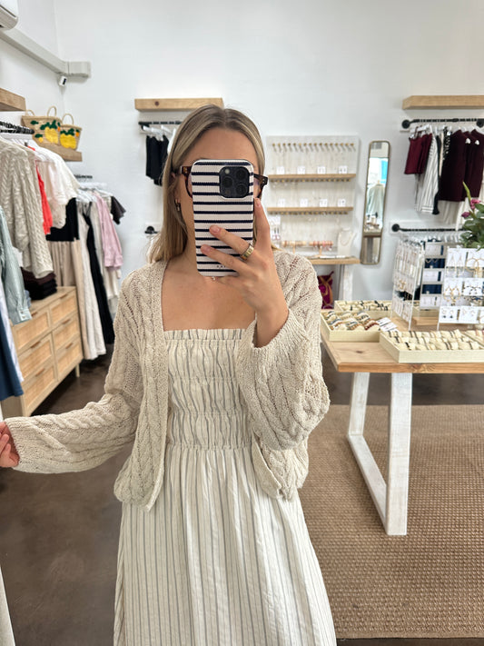 CROPPED KNIT CARDIGAN | Jules Street Boutique