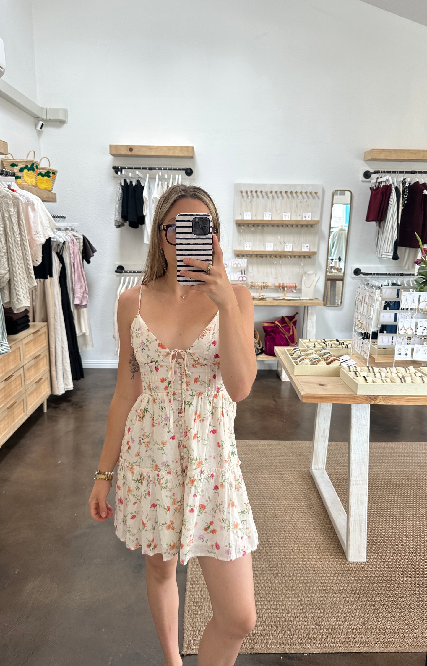 MARIAH FLORAL MINI DRESS | Jules Street Boutique