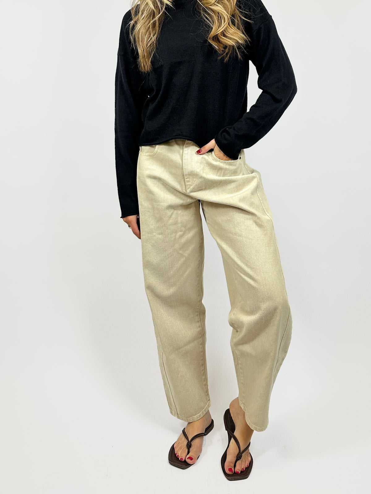 Taurus Barrel Jeans Taupe
