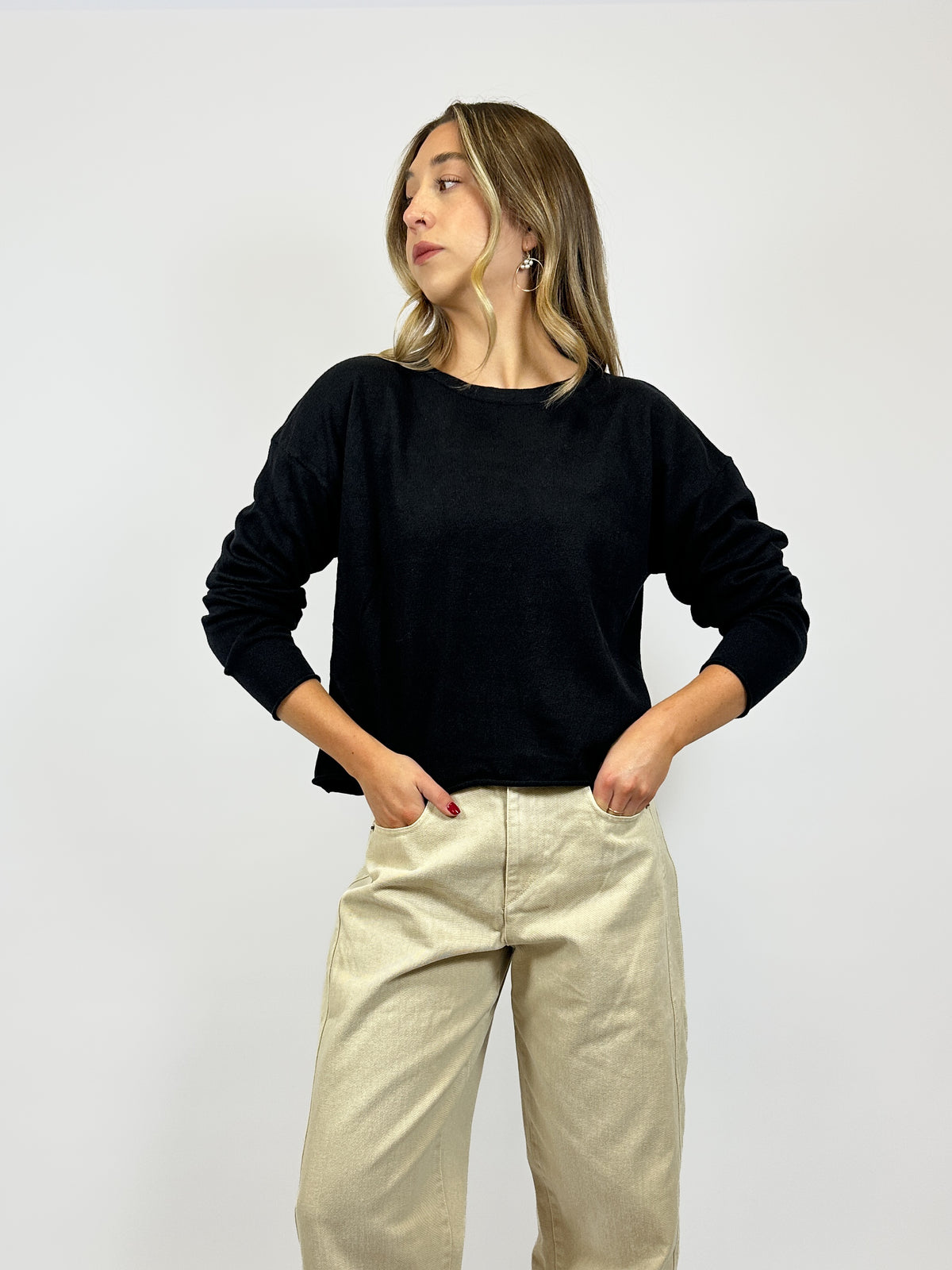Essentials Long Sleeve Black