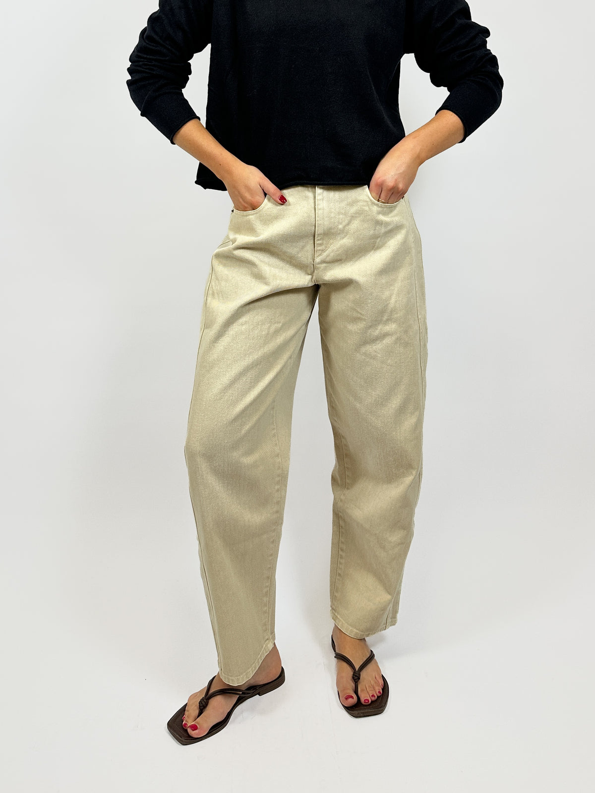 Taurus Barrel Jeans Taupe