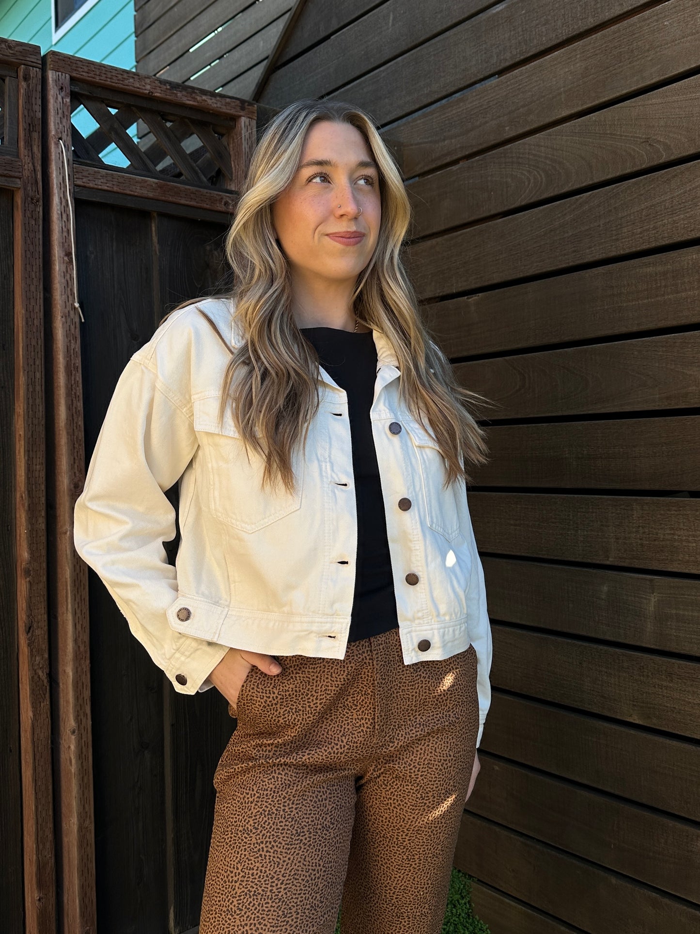 LAYLA WHITE DENIM JACKET