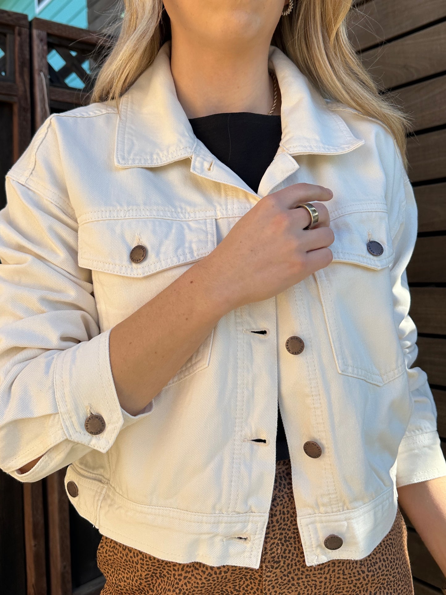 LAYLA WHITE DENIM JACKET