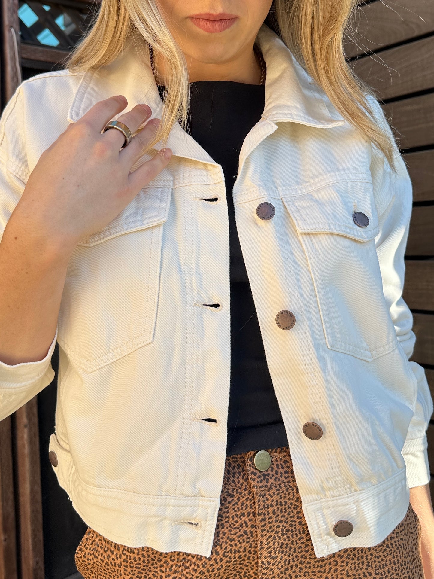 LAYLA WHITE DENIM JACKET