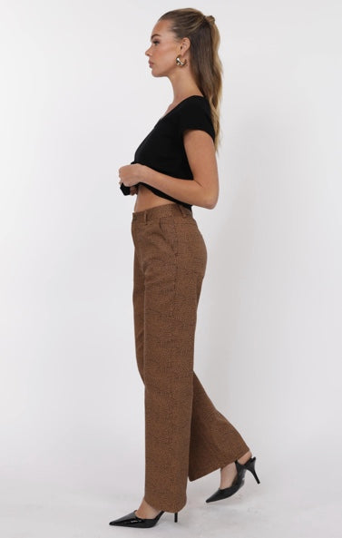 LEOPARD HIGH-WAISTED FLARE JEANS