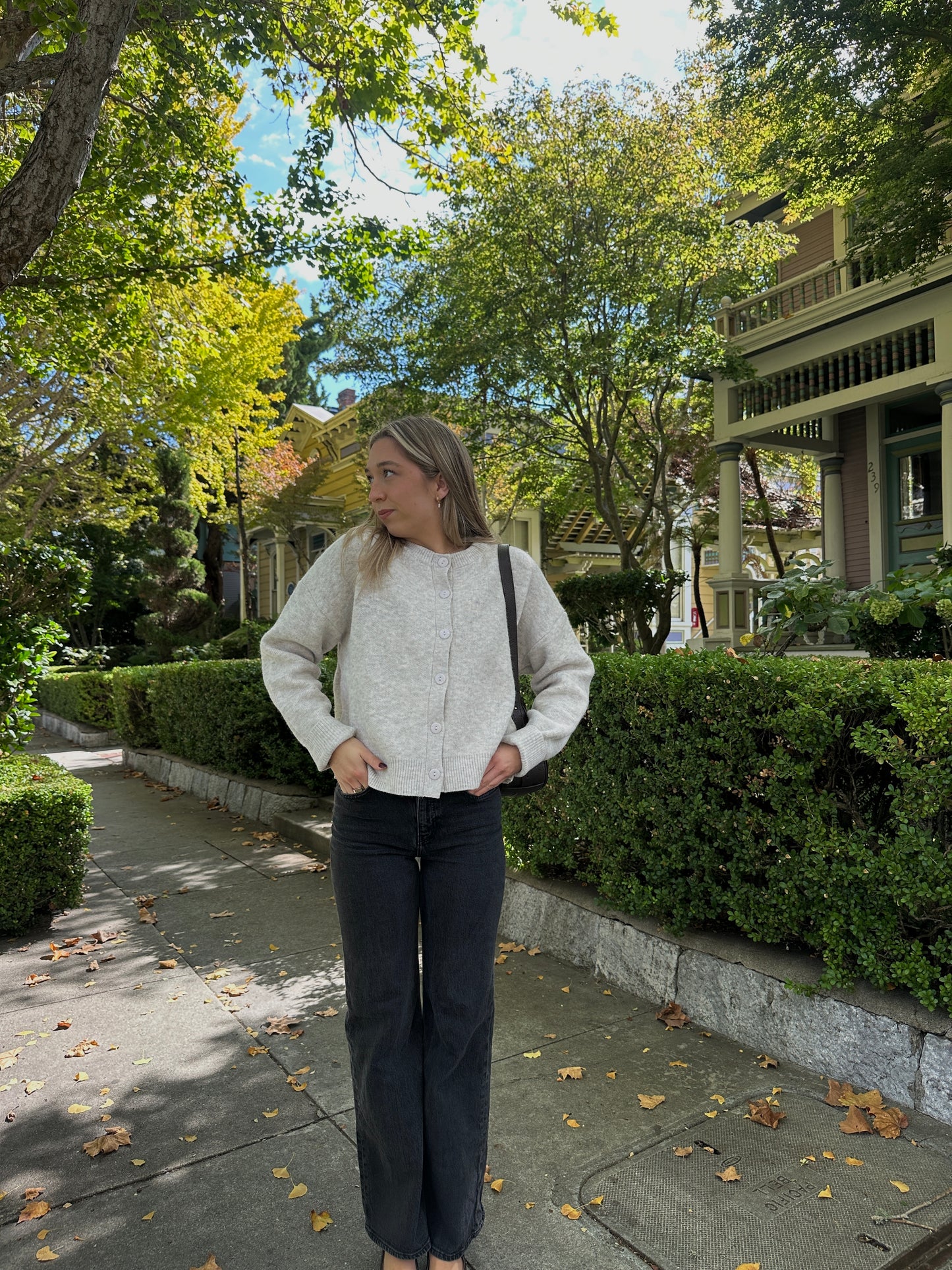 OLIVIA CARDIGAN HEATHER GREY | Jules Street Boutique
