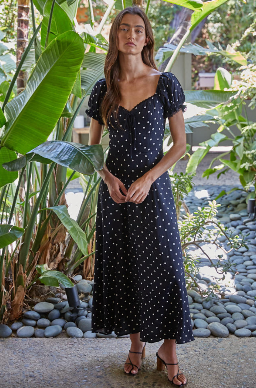 Penelope Polka Dot Lace Dress