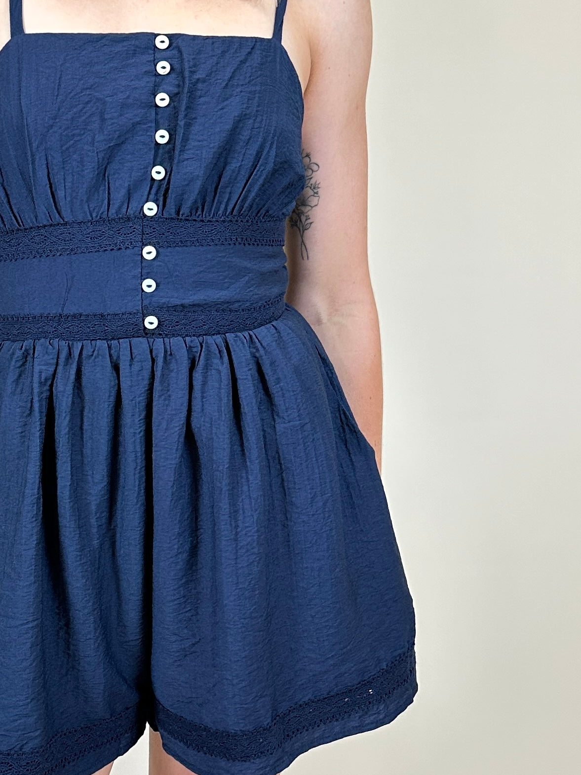 Percy Lace Trim Romper