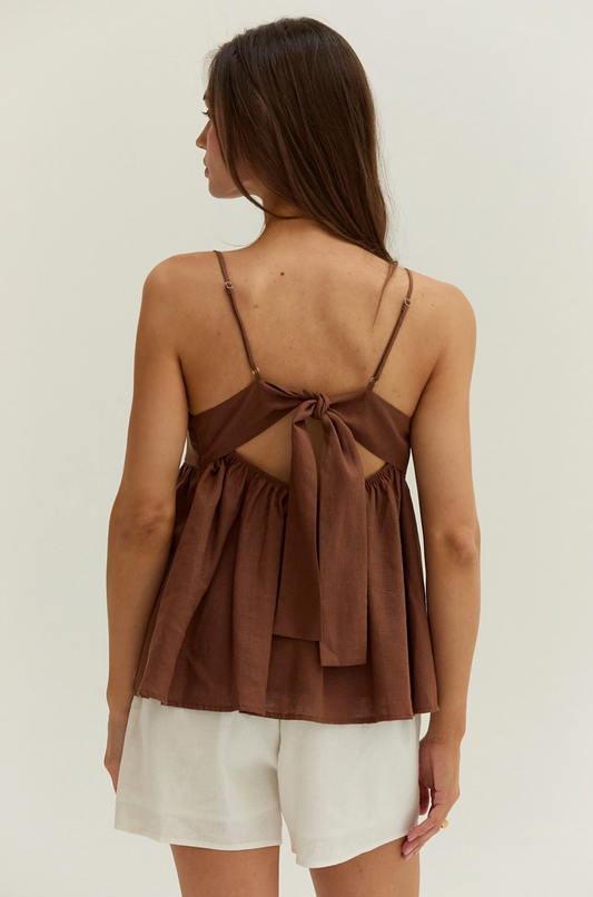 Isla Linen Baby Doll Blouse