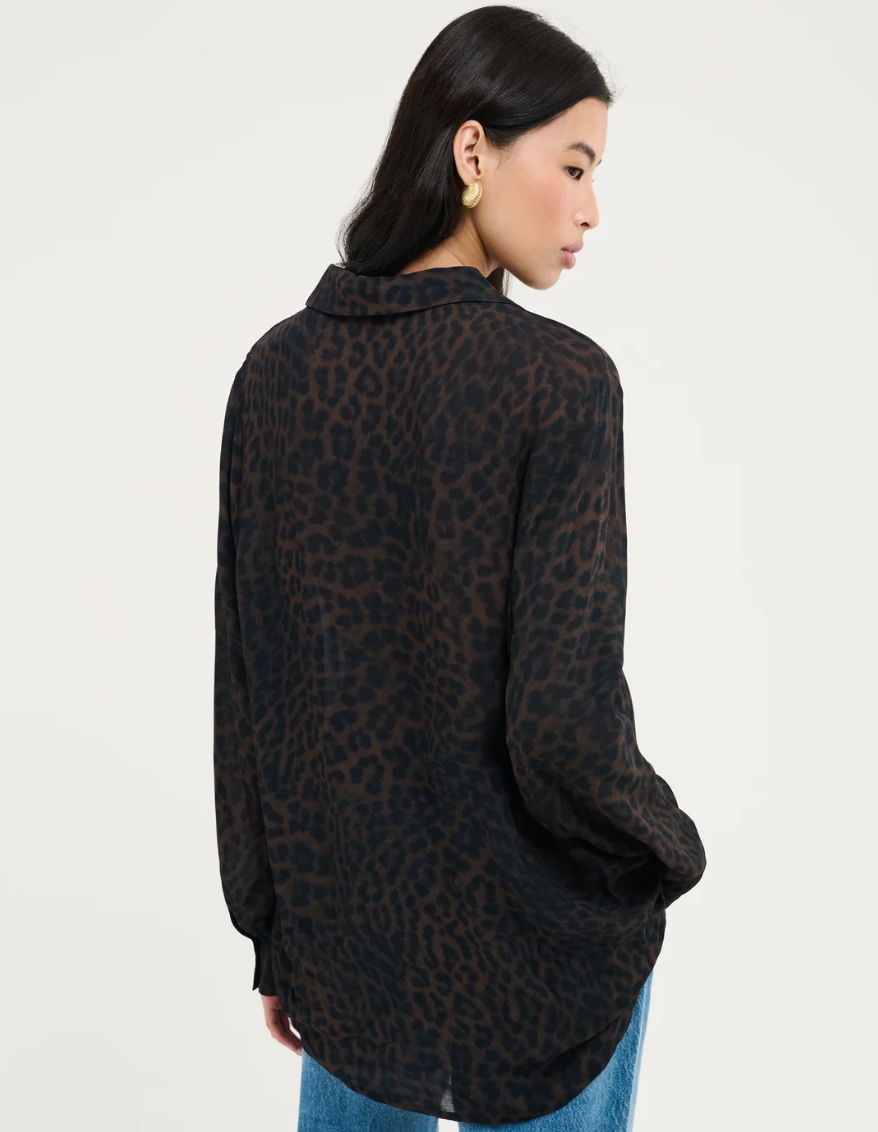Stevie Cheetah Button Up