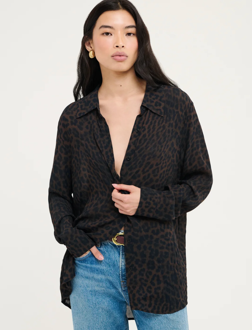 Stevie Cheetah Button Up